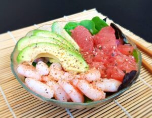 Salade ig bas maison avocat crevettes