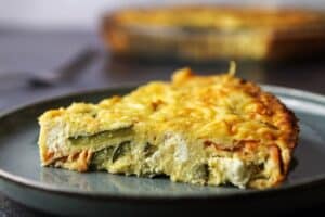 quiche au saumon fumé et à la feta sans pâte et ig bas